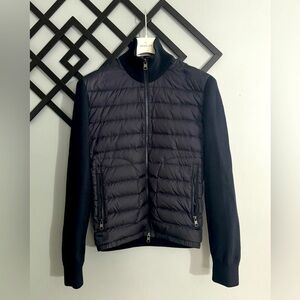 Authentic MONCLER Cardigan Tricot Jacket- Navy Color- Mens Medium Size